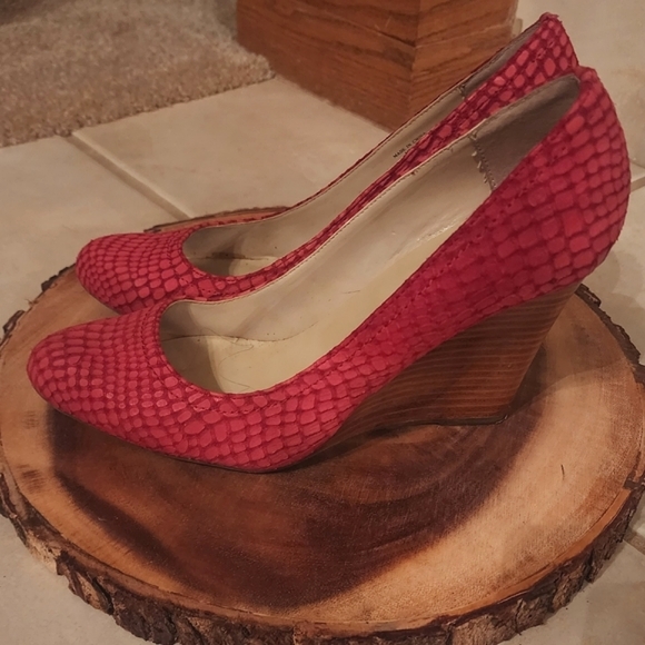 Max Studio Wedges (redish pink) sz 8.5 - Picture 4 of 7